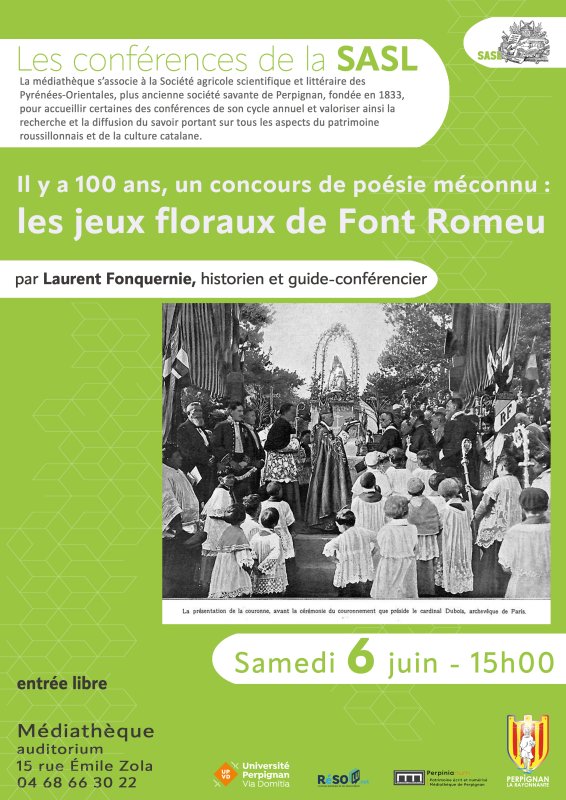 Conférence : Il y a 100 ans, un concours de poésie méconnu : Les jeux floraux de Font Romeu
