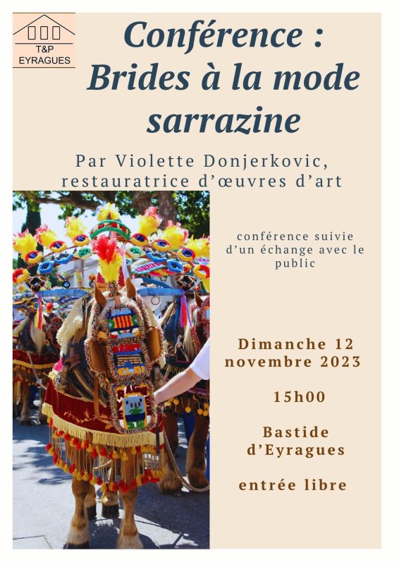 Conférence : brides à la mode sarrazine